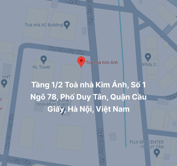 Map showing JNT's Hanoi office location