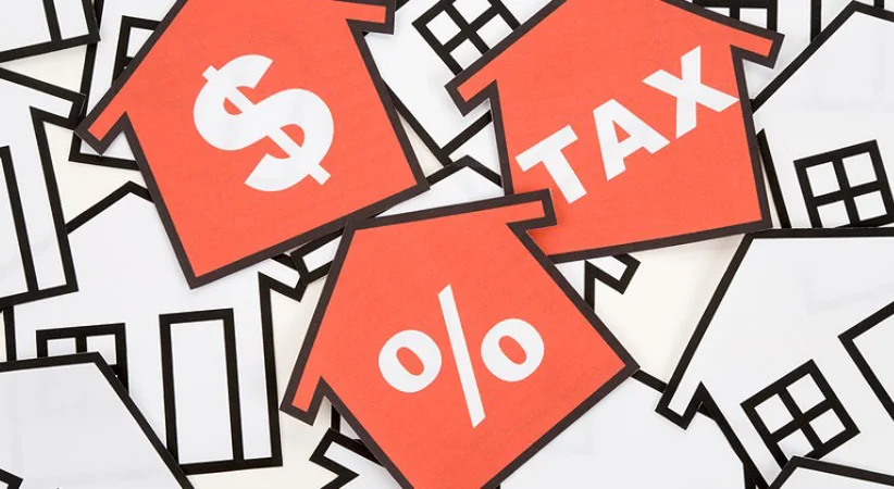 Các mũi tên có ký hiệu tiền tệ, phần trăm và chữ Tax
