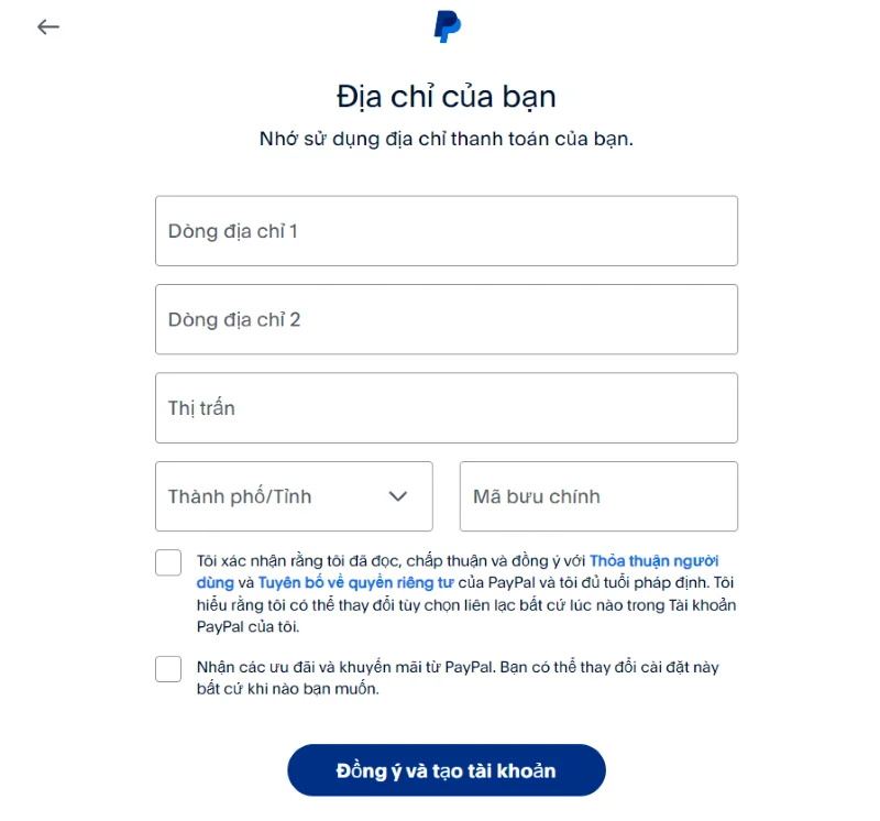 Địa chỉ của bạn